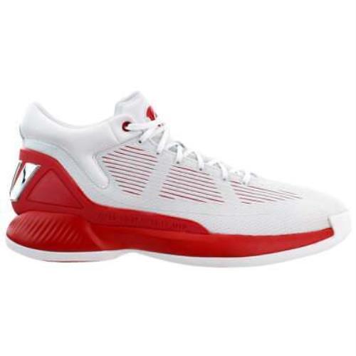 Adidas EH2100 D Rose 10 Mens Basketball Sneakers Shoes Casual - Red White