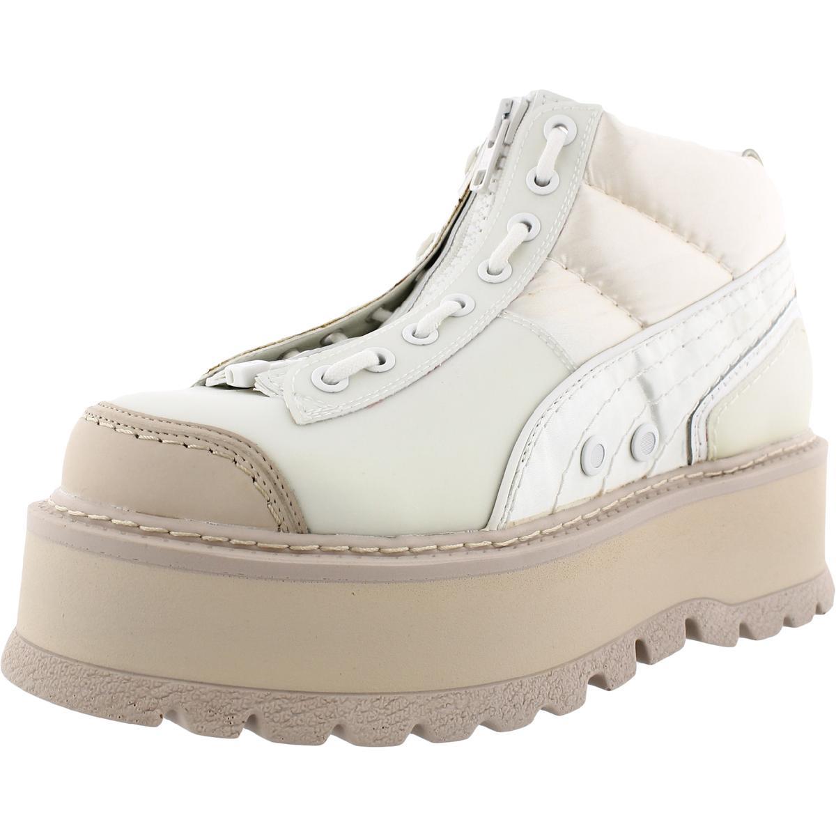 Fenty Puma by Rihanna Womens Sneaker Boot Zip Flatform Shooties Shoes Bhfo 1259 Marshmallow