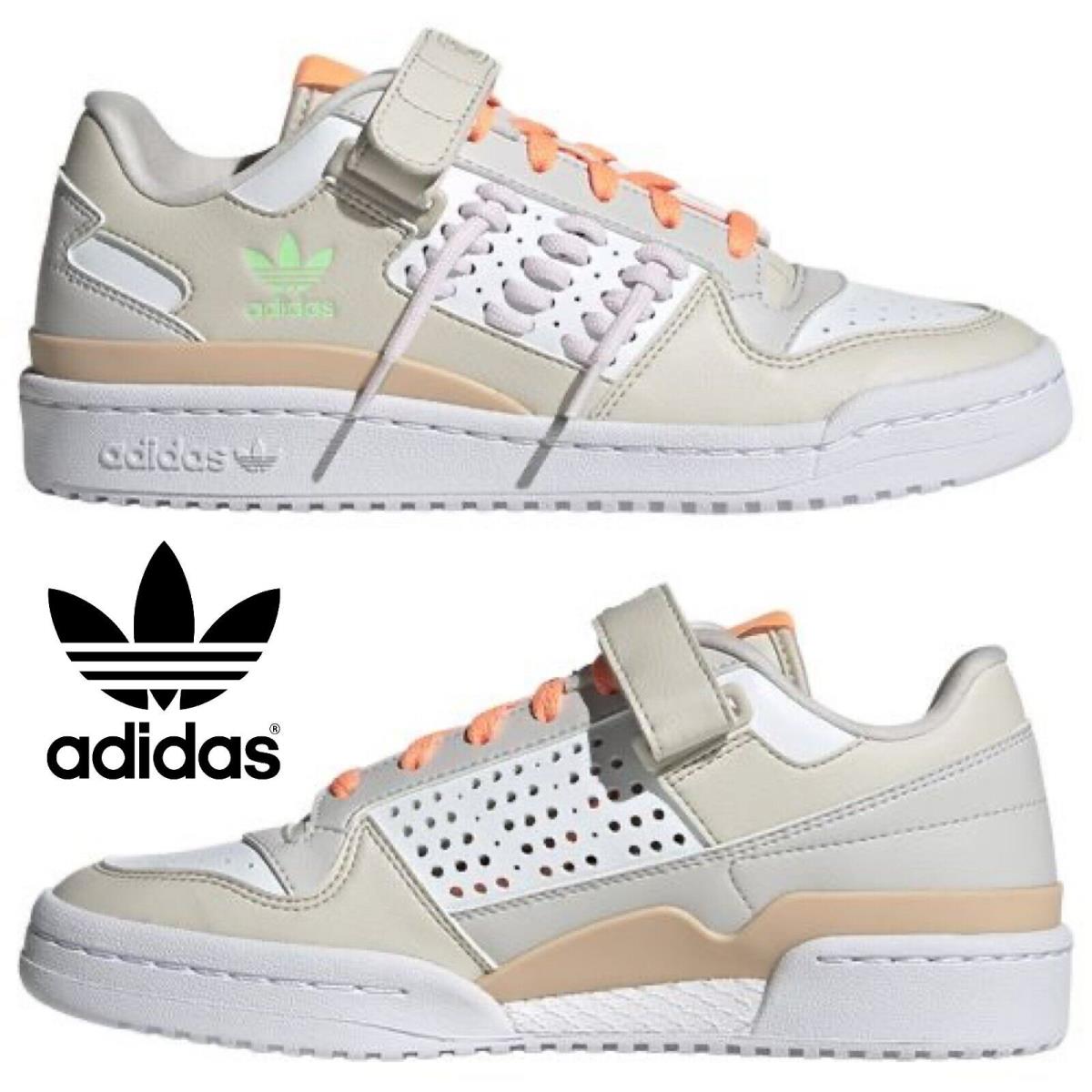 Adidas Originals Forum Low Women`s Sneakers Comfort Casual Shoes White Brown