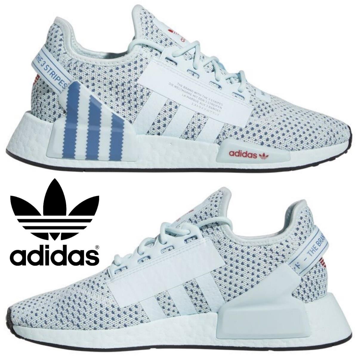 Adidas Originals Nmd R1 V2 Men`s Sneakers Running Shoes Gym Casual Sport Blue