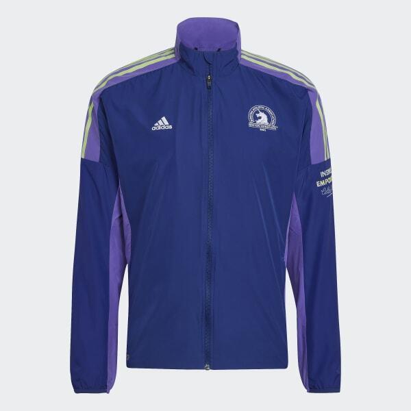 Adidas 2022 Boston Marathon Mens Windbreaker Jacket Purple HM9909 Sz 2XL