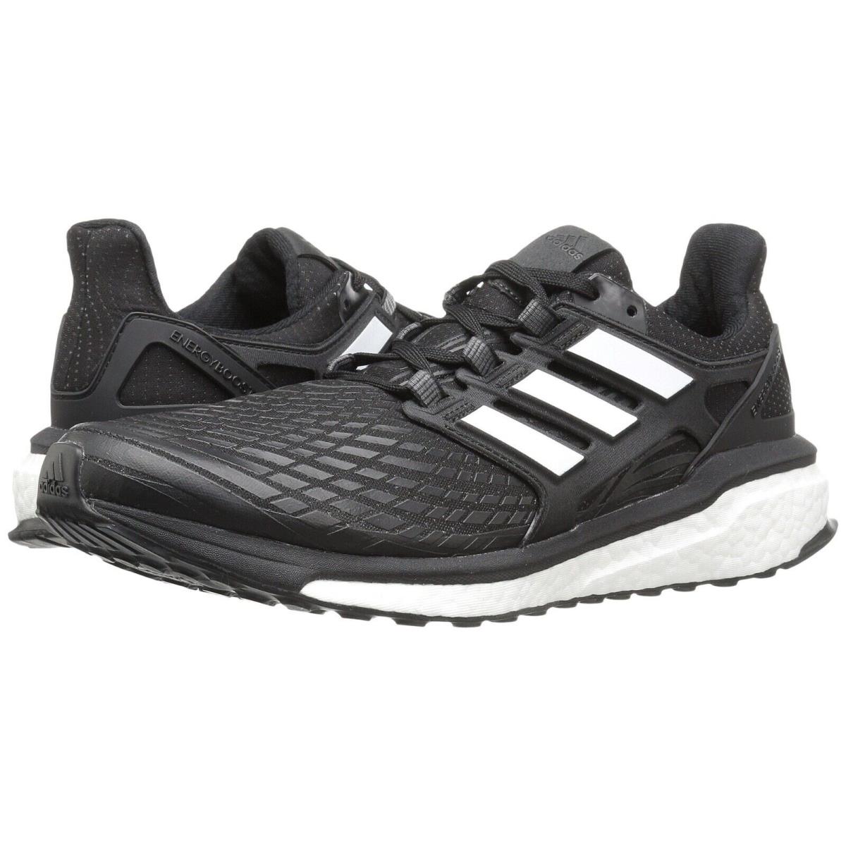 Adidas Energy Boost Running Shoes Men`s Size 13 Medium Black/white CG3359