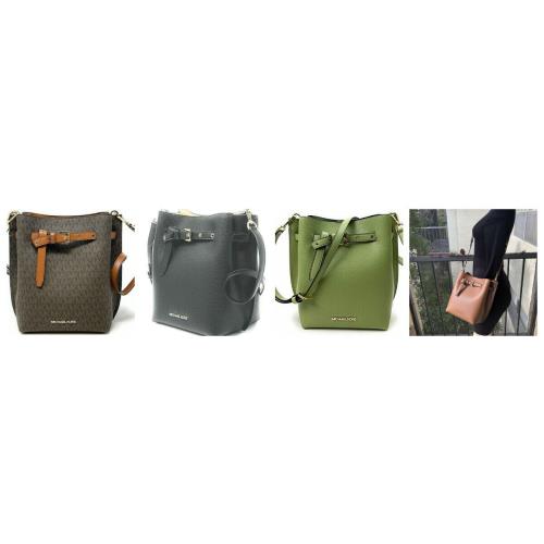 Michael Kors Small Leather Bucket Crossbody Messenger Handbag Shoulder Bag