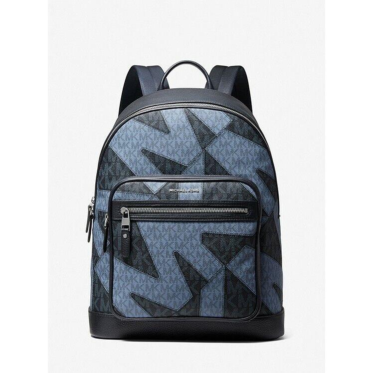 Michael Kors Hudson Graphic Logo Men Backpack Blue or Black Packed