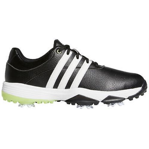 Adidas Junior Tour 360 Golf Shoes GV9666 - Black/white/lime Kids