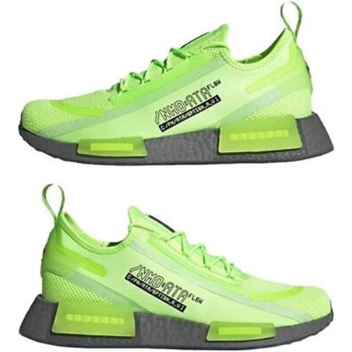 Adidas NMD_R1 Spectoo Neon Green Running Shoes Men Size 9.5