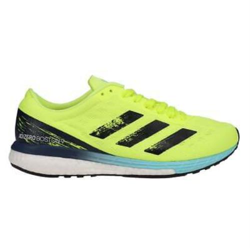 Adidas H68740 Adizero Boston 9 Mens Running Sneakers Shoes - Black Yellow