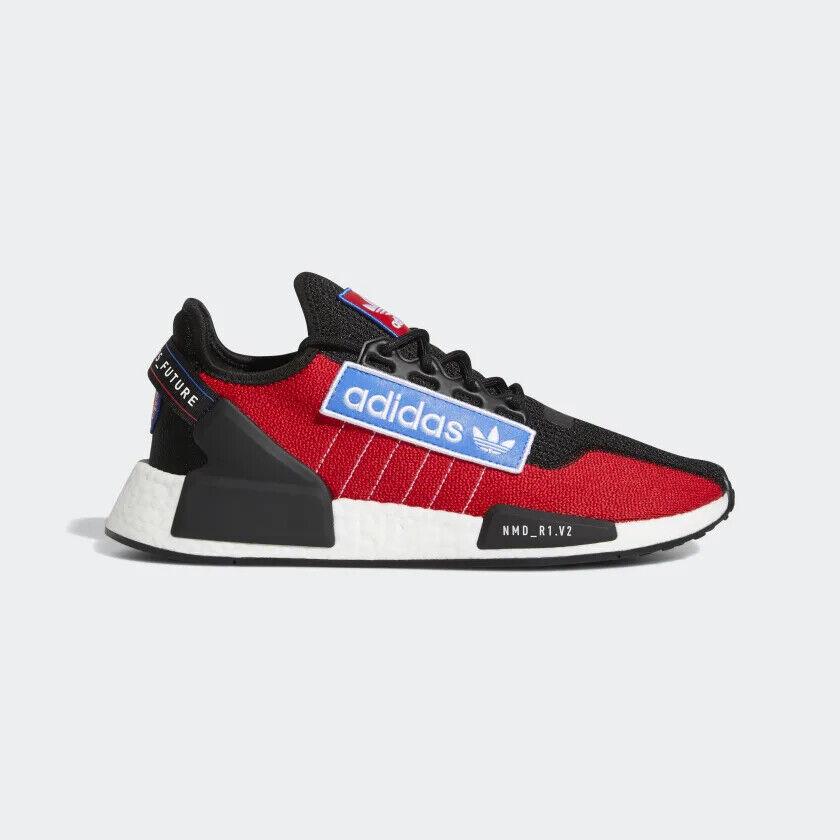 Leaflet unearth Independence Adidas Men`s Nmd R1 V2 Shoes Logo Patch GX6326 Black Blue Team Power Red  White | 692740150451 - Adidas shoes NMD - Multicolor | SporTipTop