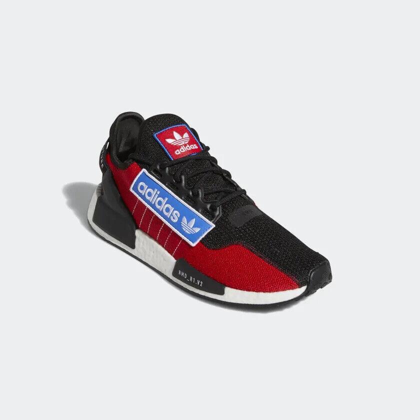 Leaflet unearth Independence Adidas Men`s Nmd R1 V2 Shoes Logo Patch GX6326 Black Blue Team Power Red  White | 692740150451 - Adidas shoes NMD - Multicolor | SporTipTop