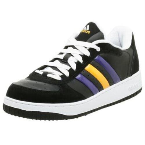 Adidas Men`s Btb Low Nba Lakers Basketball Shoe Black/purple/gold