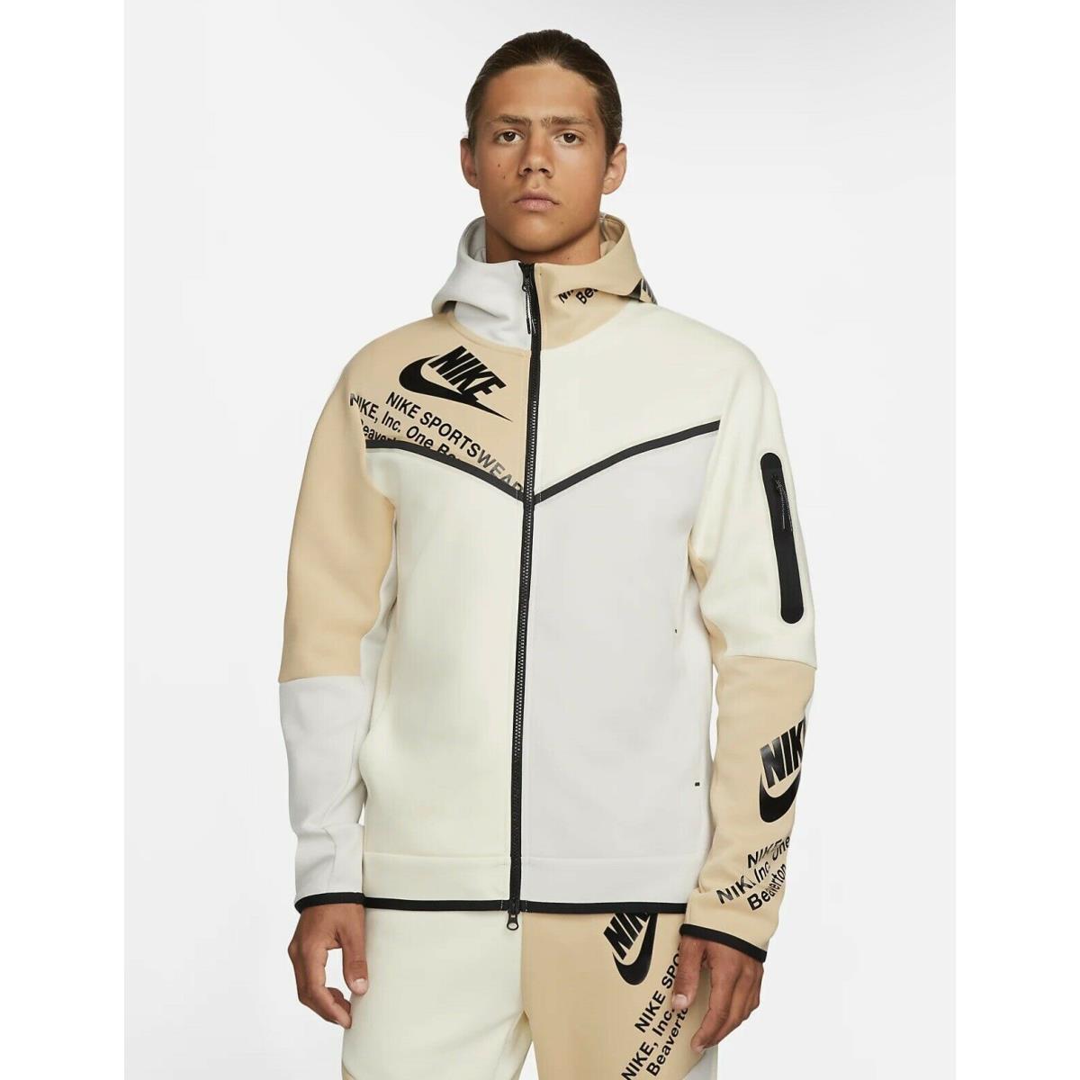 Nike Tech Fleece Windrunner Full Zip Graphic Hoodie Jacket DM6474-072 Sz M L XL