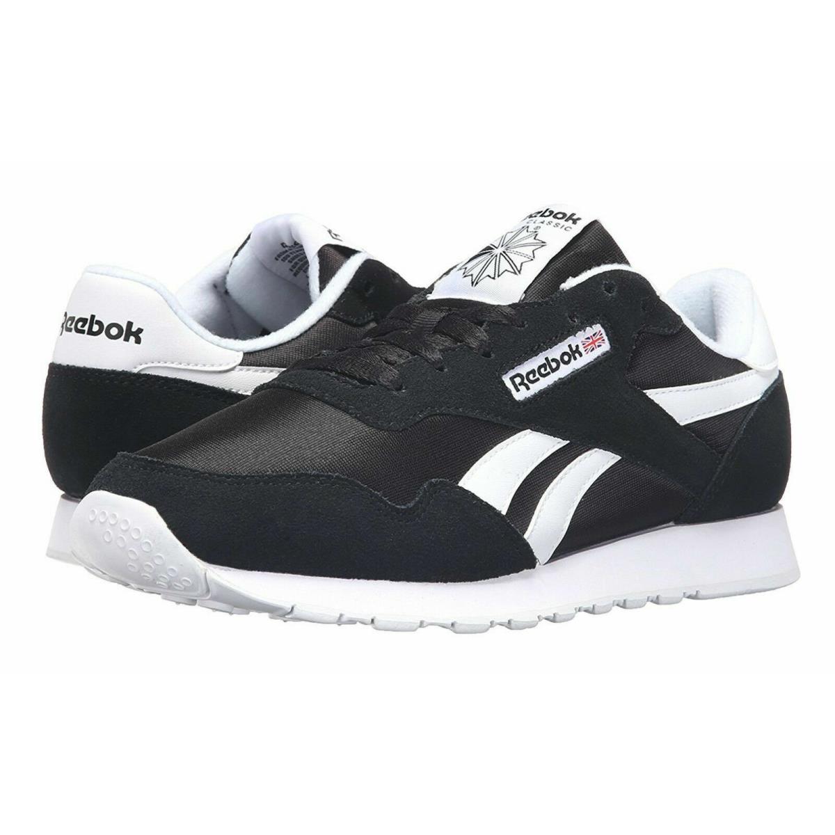 Men`s Reebok Royal Nylon Running Shoes Black White 8.5