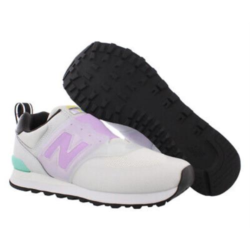Balance 574 Classic Womens Shoes Size 9.5 Color: White/lavender/teal