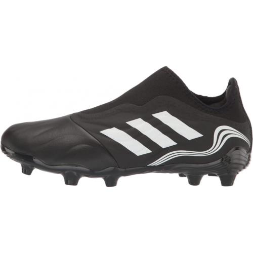 Adidas Unisex-adult Copa Sense.3 Firm Ground Soccer Shoe Black/White/Vivid Red (Laceless)