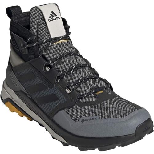 Adidas Men`s Terrex Trailmaker Gore-tex Hiking Walking Shoe Metal Grey/Core Black/Active Gold
