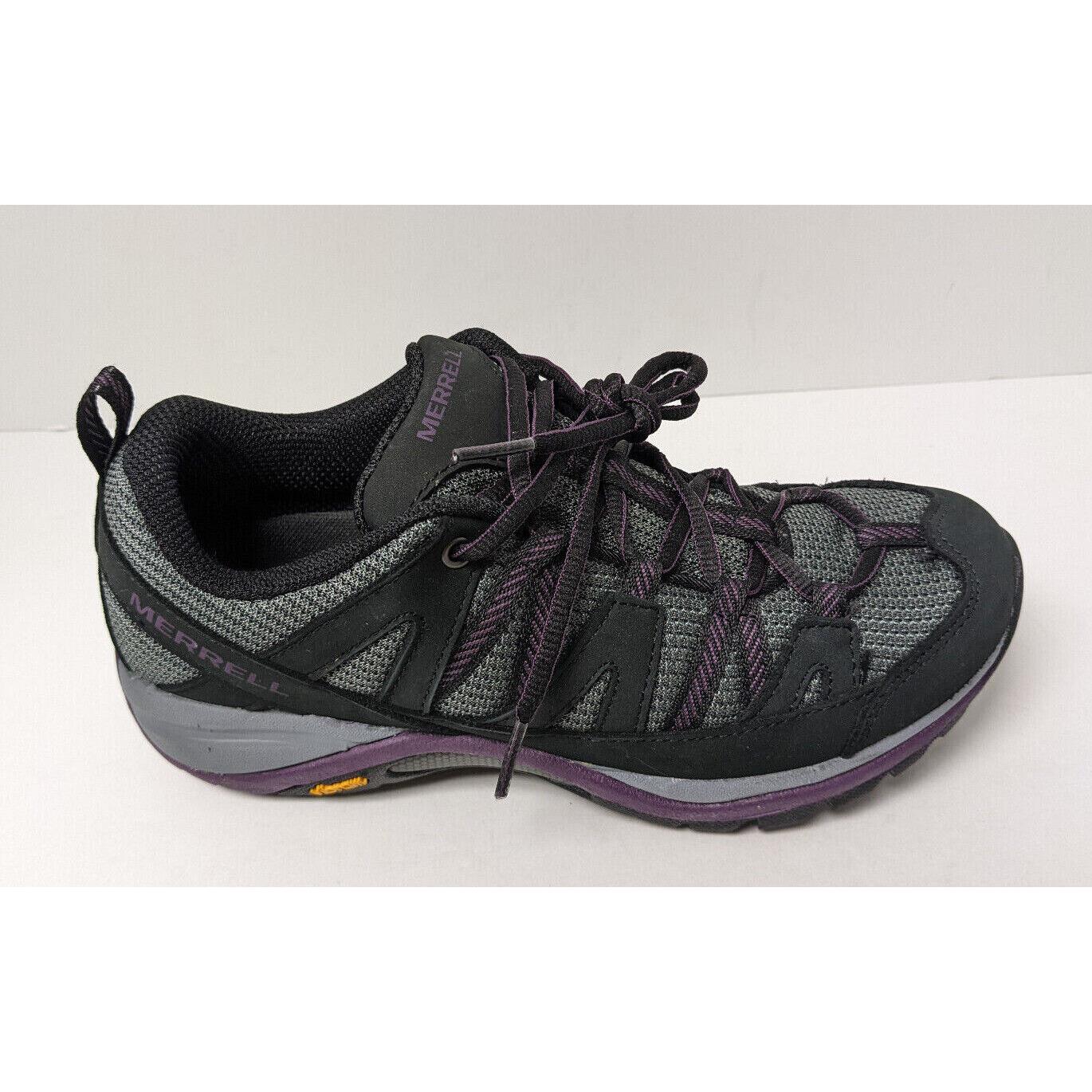 Merrell Siren Sport 3 Waterproof Hiking Shoes Black/blackberry Women`s 7 M