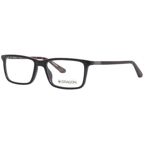 Dragon DR2022 001 Eyeglasses Frame Men`s Black Full Rim Rectangle Shape 53mm