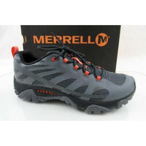 Men`s Merrell Moab Edge 2 Trail Shoes Lace Up Sneakers Monument Grey Size 11