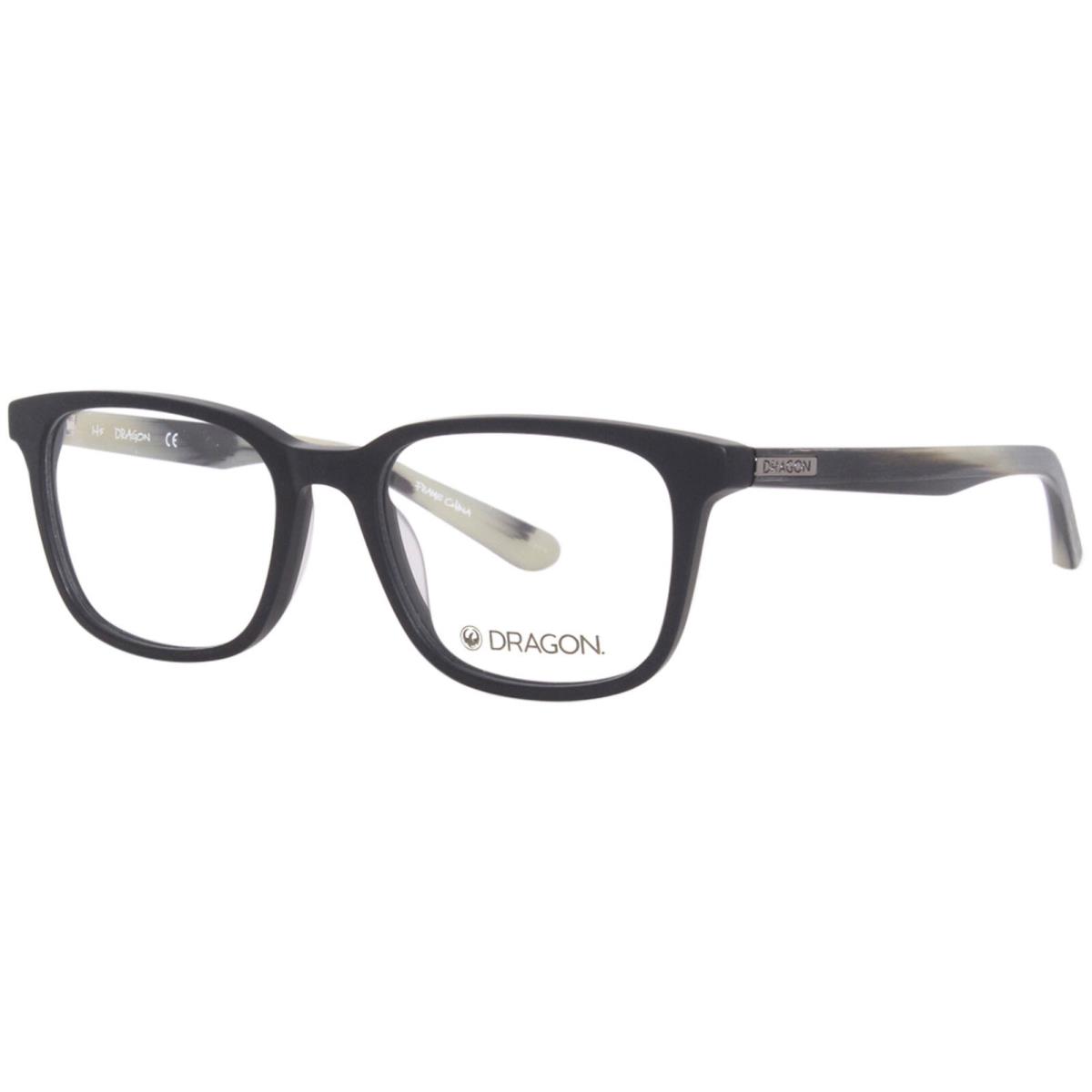 Dragon DR2026 002 Eyeglasses Frame Men`s Matte Black Full Rim Square Shape 53mm