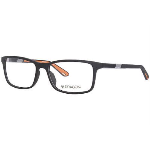Dragon DR5010 002 Eyeglasses Men`s Matte Black Full Rim Rectangle Shape 57mm