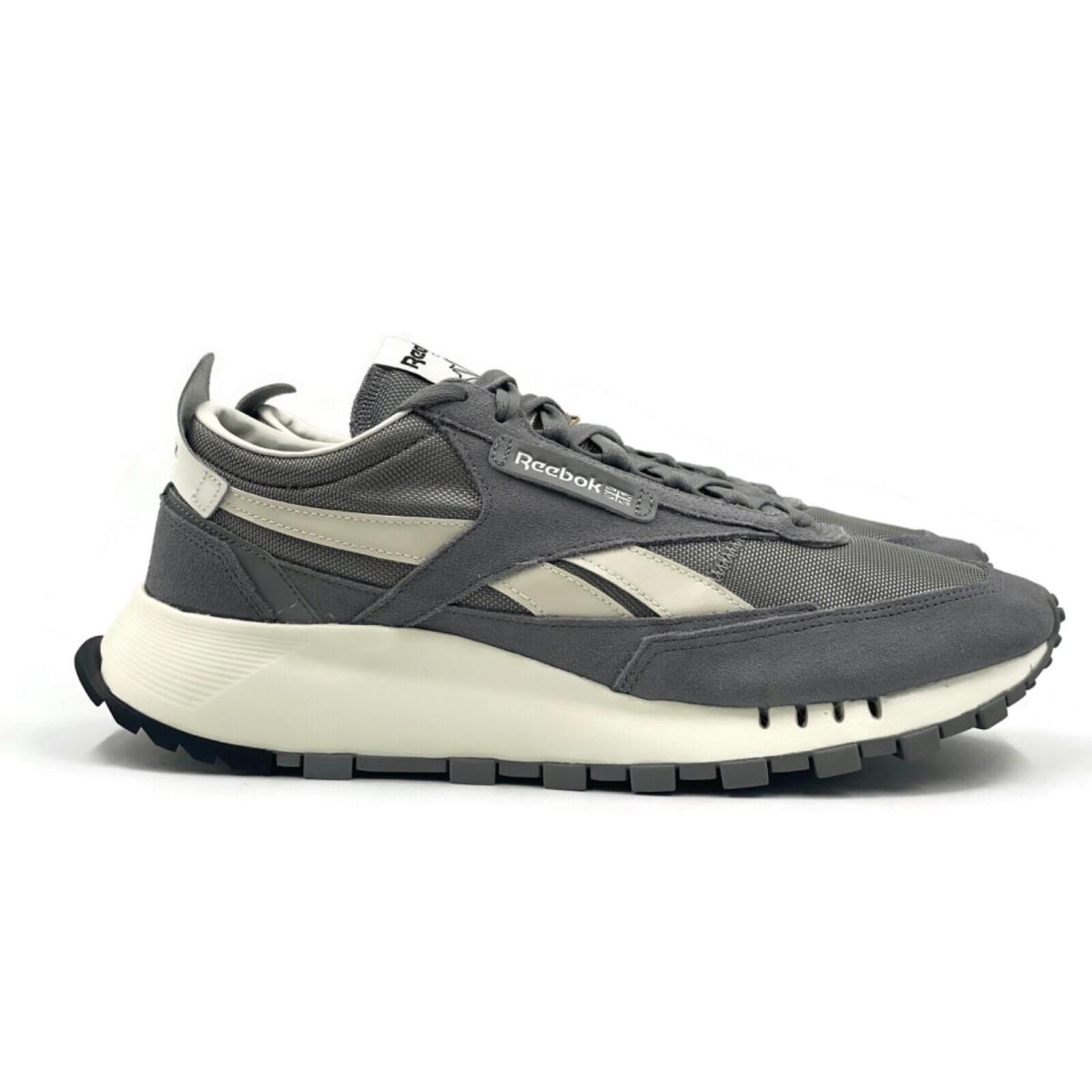 Reebok CL Legacy Men Casual Running Shoe Gray White Sneaker Athletic Trainer