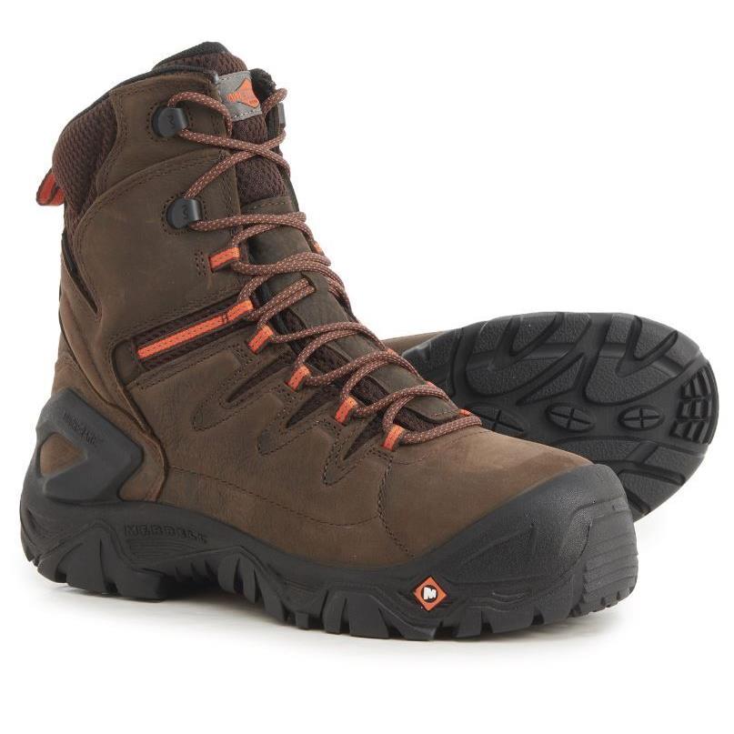 Merrell Strongfield Leather 8 Thermo Waterproof Comp Toe Work Boot Espresso