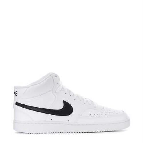 Men`s Nike Court Vision Mid White/black-white CD5466 101 - White/Black-White