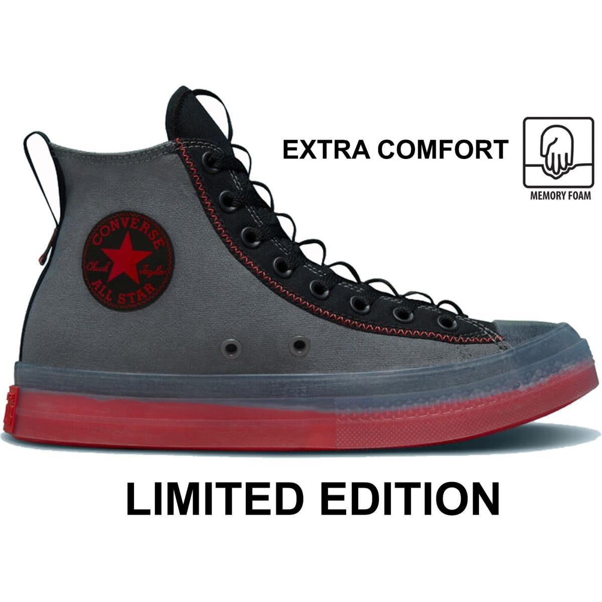 Converse Chuck Taylor All Star CX Explore High Top Men`s Athletic Shoes Iron Grey/Black/Red