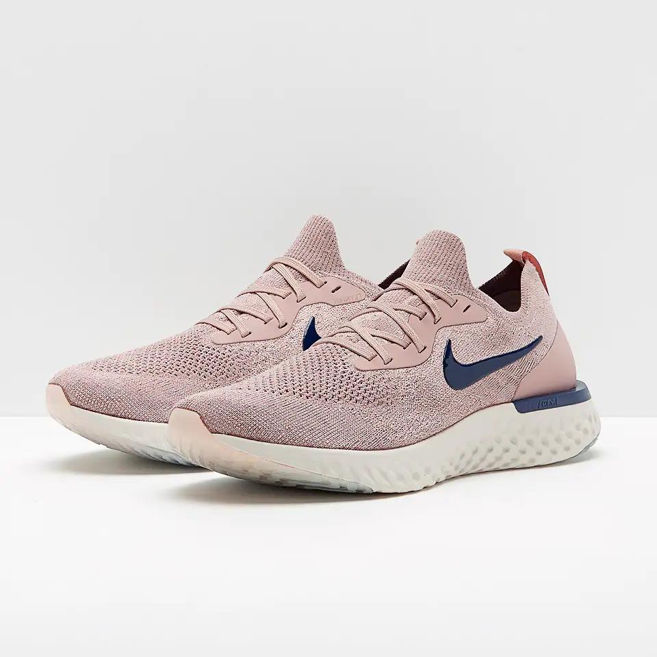 Nike Epic React Flyknit Men`s Size 12.5 D Diffused Taupe/blue AQ0067 201