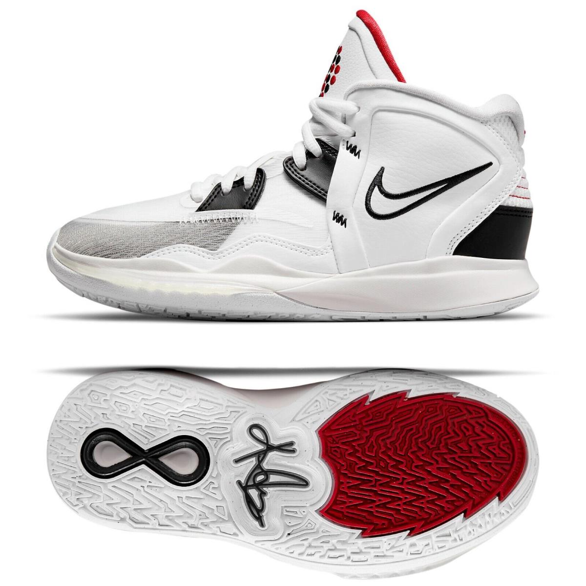 Nike Kyrie Infinity GS DD0334-101 White/black/varsity Red Kid Basketball Shoes - White/Black/Varsity Red