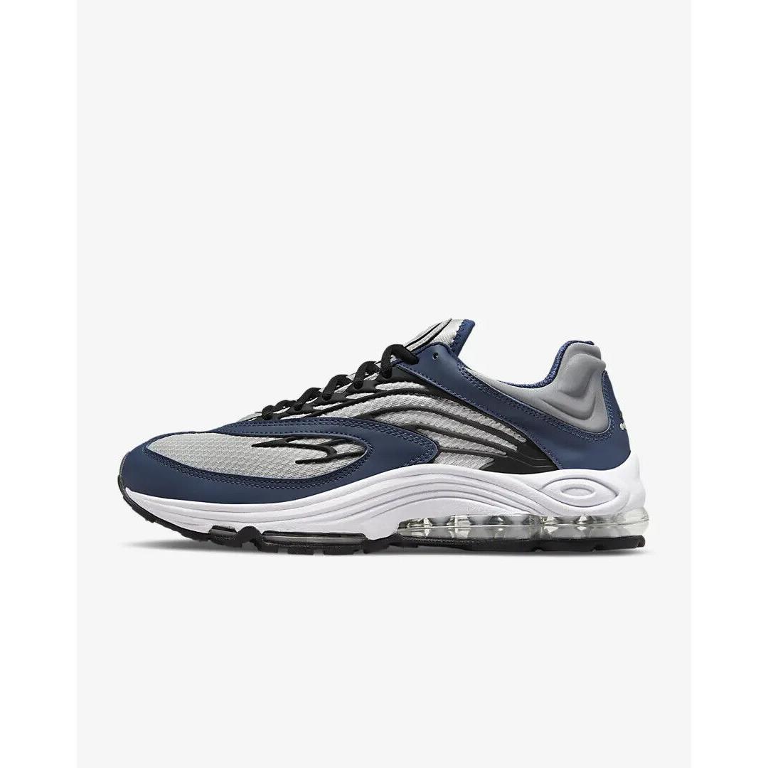 Nike Air Tuned Max Men`s Running Shoes Navy/grey/metallic Silver Size 11