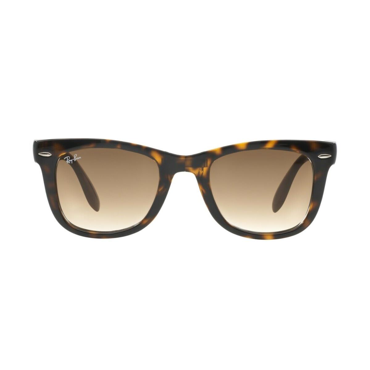 Ray-ban Wayfarer Folding RB 4105 Havana/light Brown Shaded 710/51 Sunglasses - Frame: Havana, Lens: Light Brown Shaded