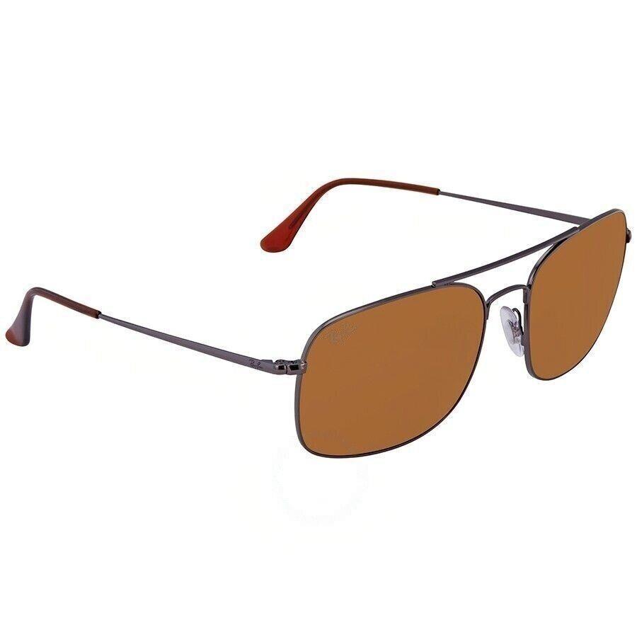 Ray-ban RB3611 004/33 Brown Classic B-15 Square Unisex Sunglasses - Frame: Gunmetal, Lens: Brown