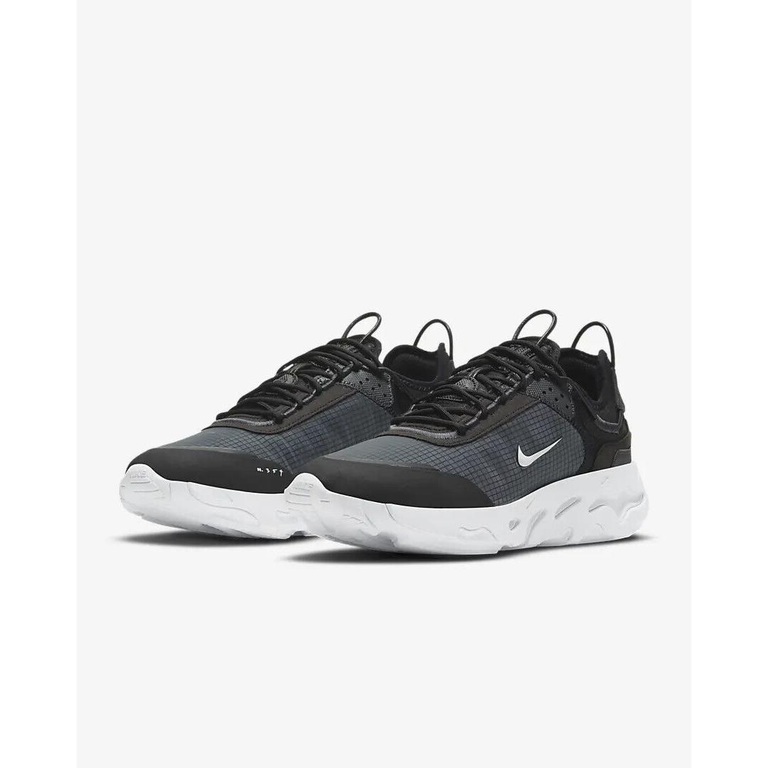 Nike React Live CV1772-003 Men`s Black/dark Smoke Grey/white Running Shoes TV394