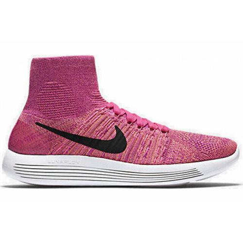 Nike Lunarepic Flyknit Running Shoe Womens 818677-601 Pink Pow Black