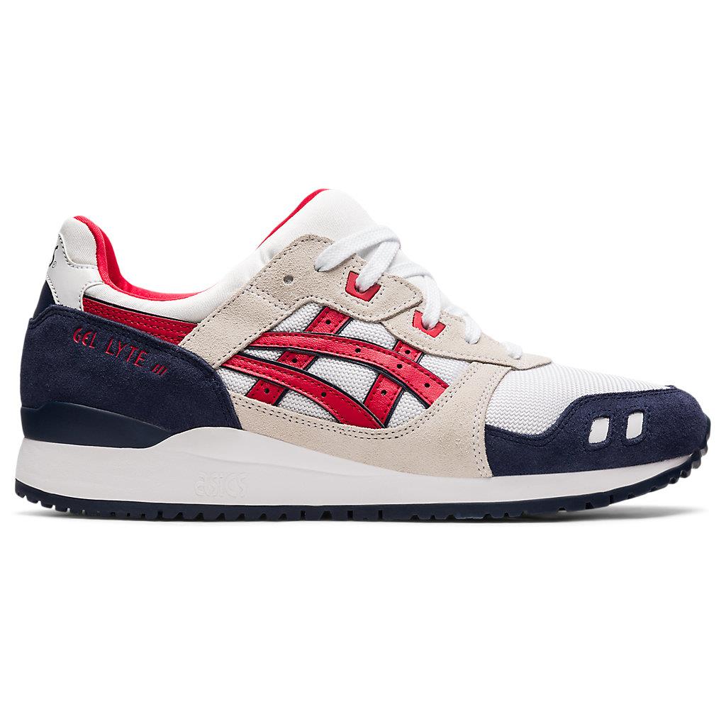 Asics Men`s Gel-lyte Iii OG Sportstyle Shoes 1203A114 WHITE/CLASSIC RED