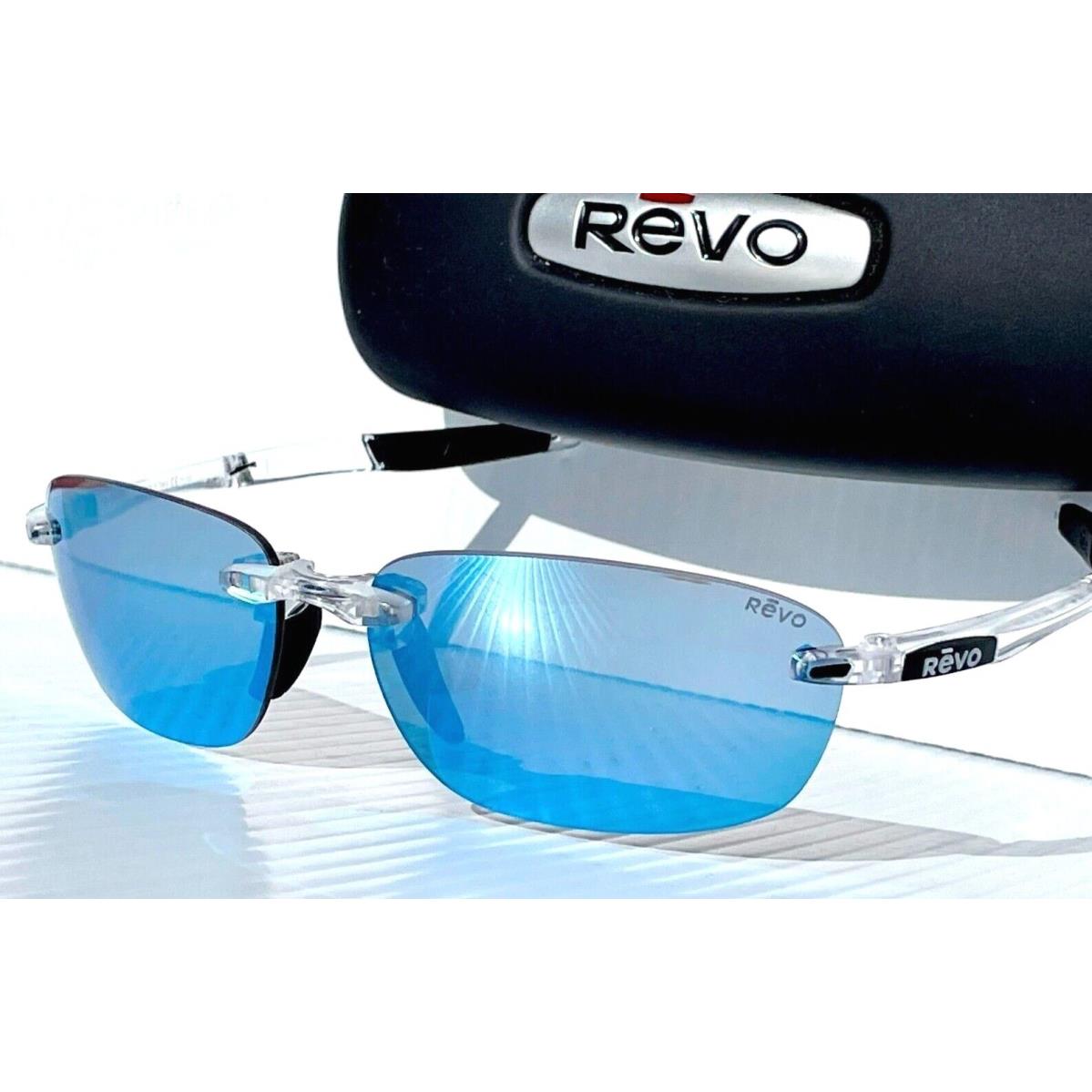 Revo Descend Fold Crystal Clear Polarized Blue Water Lens Sunglass 1140 09 BL