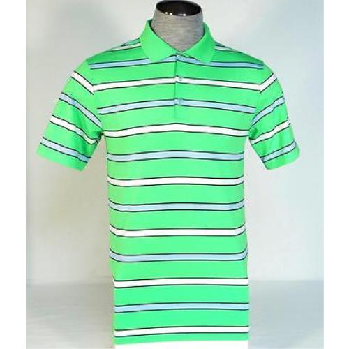 Nike Golf Tour Performance Dri Fit Green Stripe Short Sleeve Polo Shirt Mens