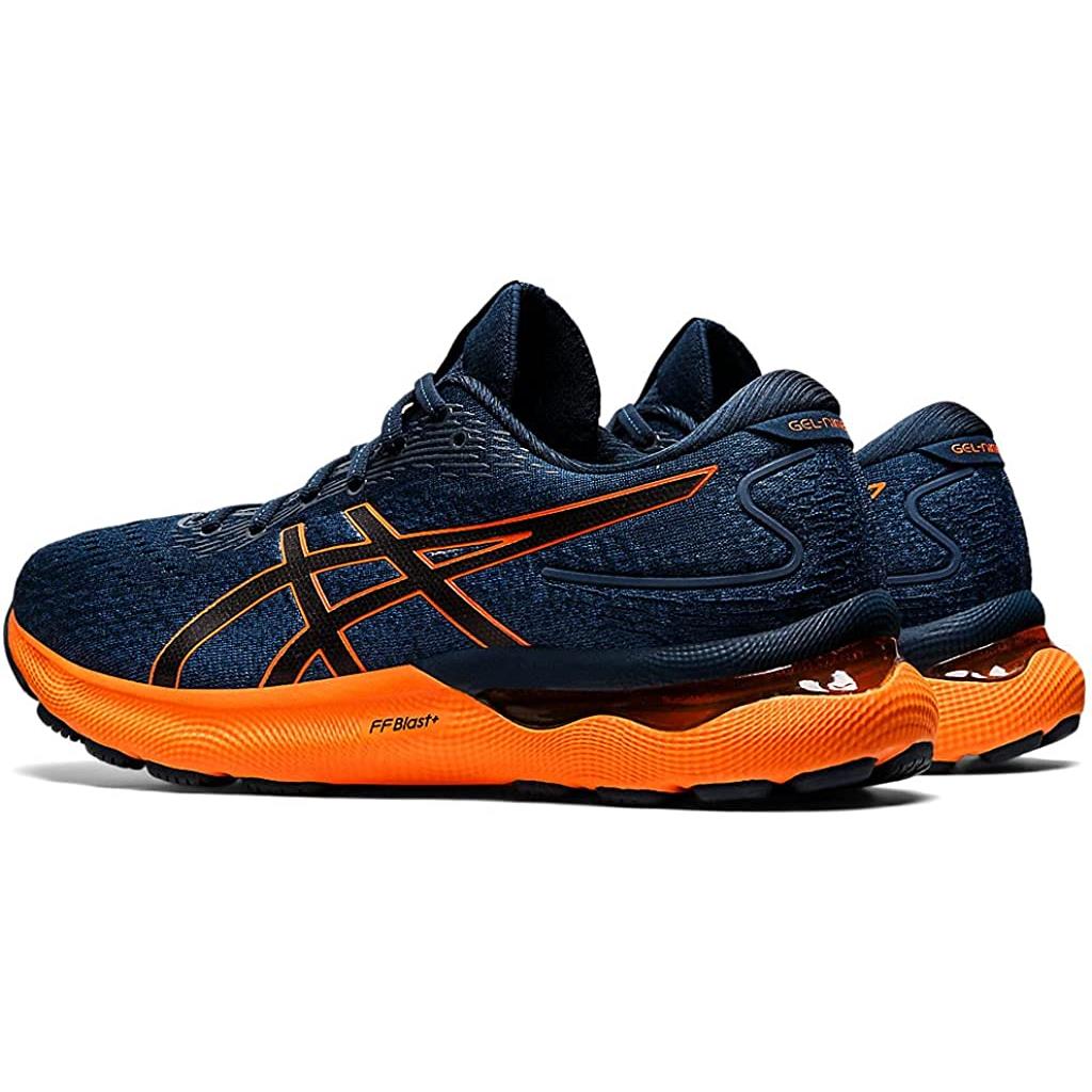 Asics Men`s Gel-nimbus 24 Running Shoes French Blue/Shocking Orange