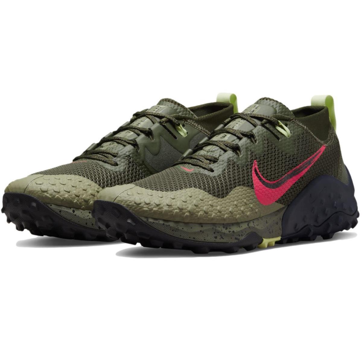 Nike Men`s Wildhorse 7 `cargo Khaki Siren Red` Shoes CZ1856-302