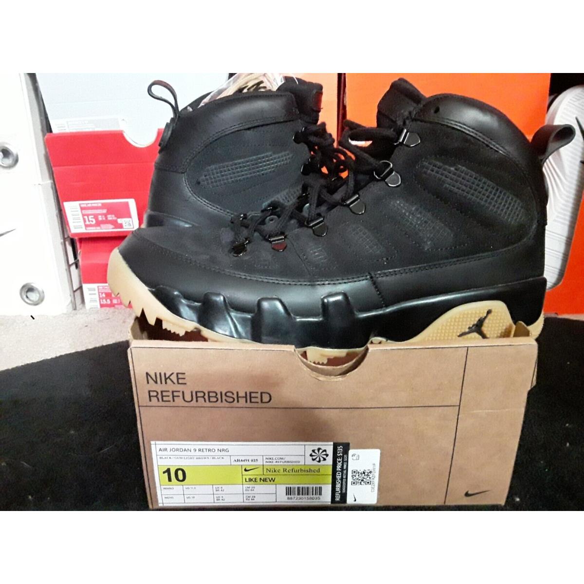 Nike Air Jordan IX 9 Retro Nrg Sneaker Boots Black Gum Light Brown xi AR4491 025