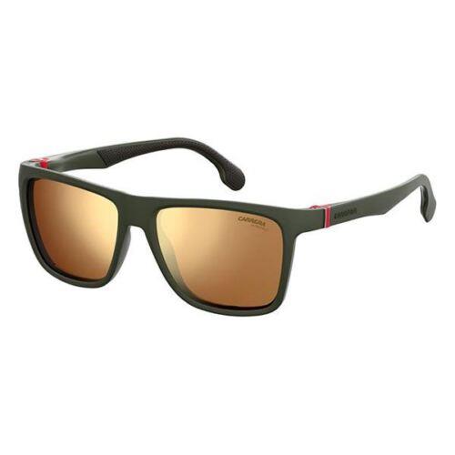 Carrera 5047/S DLD/K1 Men Sunglasses Dark Olive / Brown Rectangle