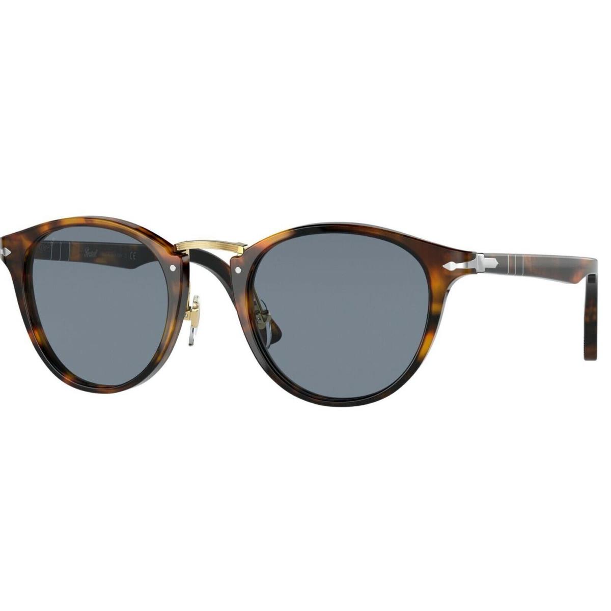 Persol Typewriter Edition PO 3108S Cafe/light Blue 108/56 Sunglasses