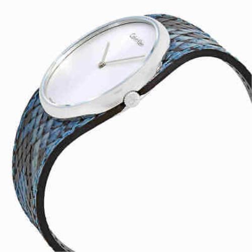 Calvin Klein watch Spellbound - Silver Dial, Blue and Black (Python-pattern) Band 0
