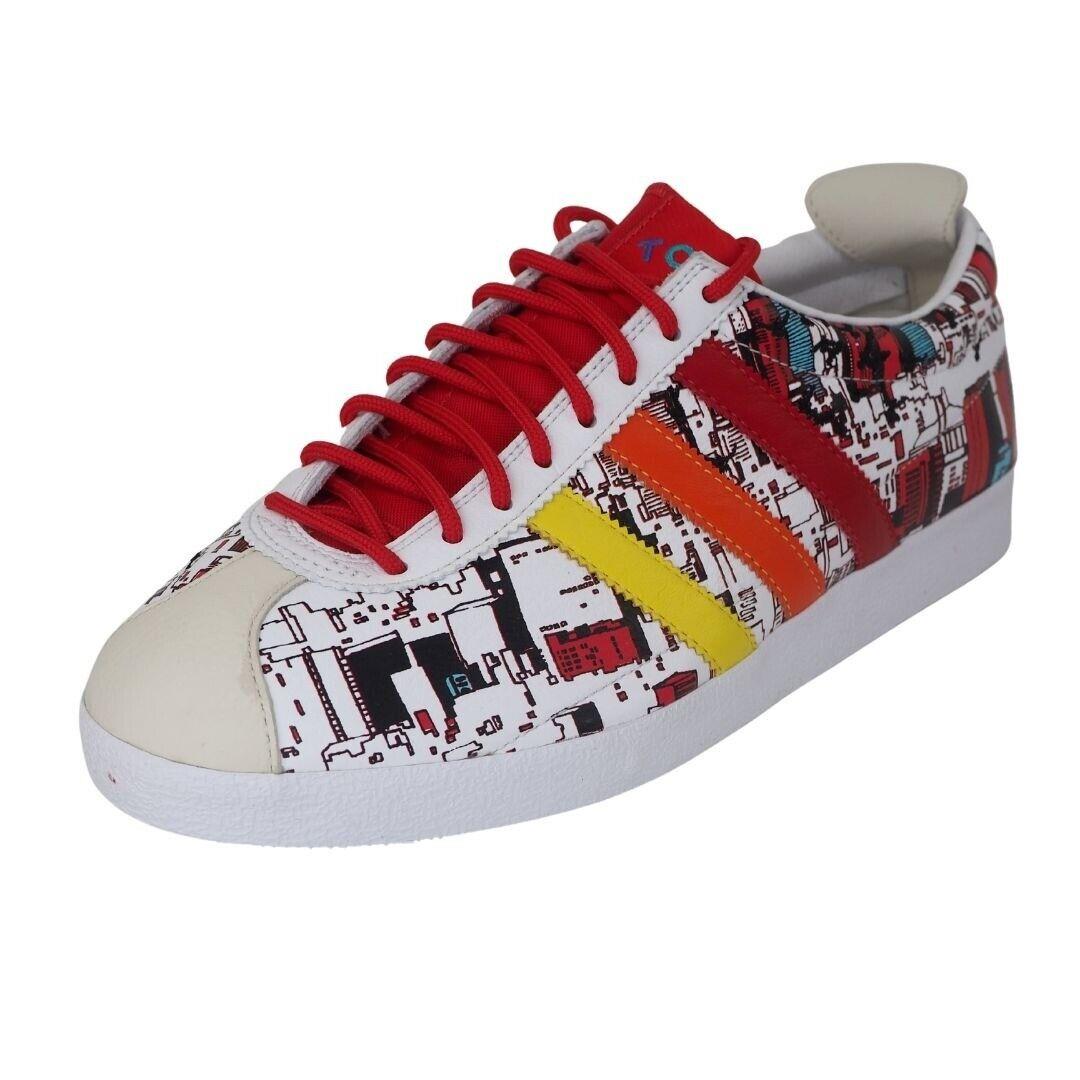 Adidas Originals 562384 Gazelle Sneaker Men`s Shoes Running White Leather SZ 7