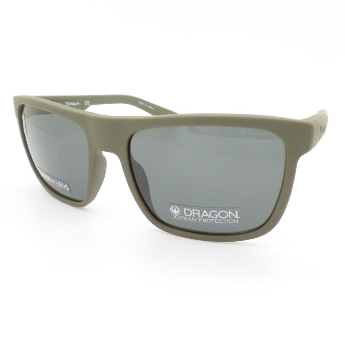 Dragon DR Davis LL Matte Olive Smoke 57mm Sunglasses