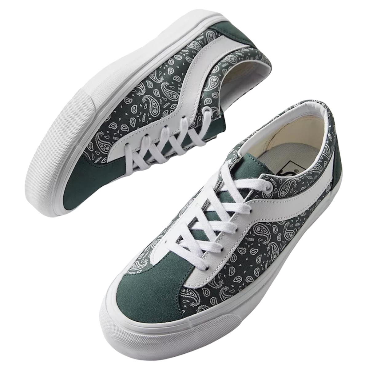 Vans Bold Ni Bandana Jungle Green Shoes Women`s Size 9.5