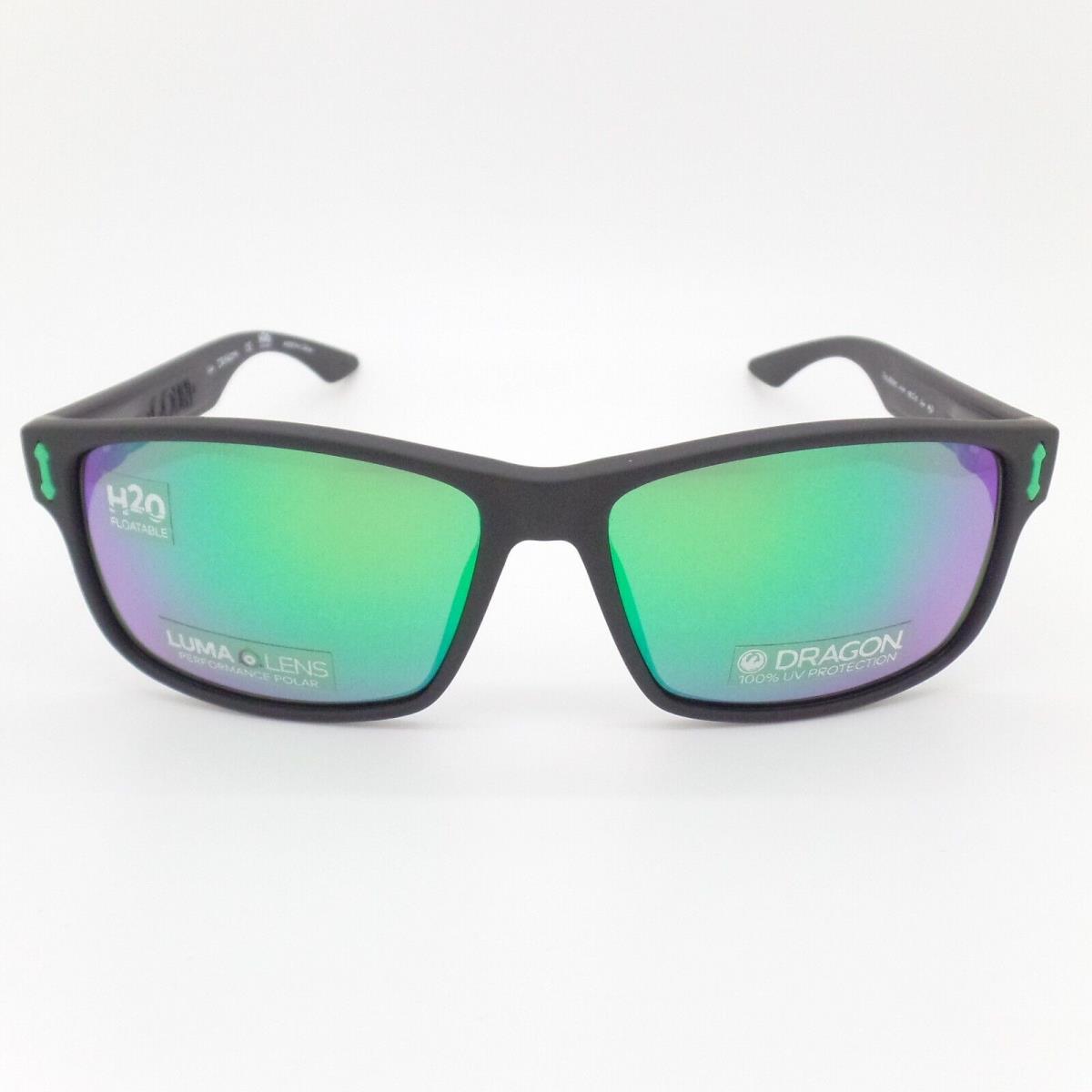 Dragon Count Matte Black Polarized 045 Green Ion Floatable Sunglasses