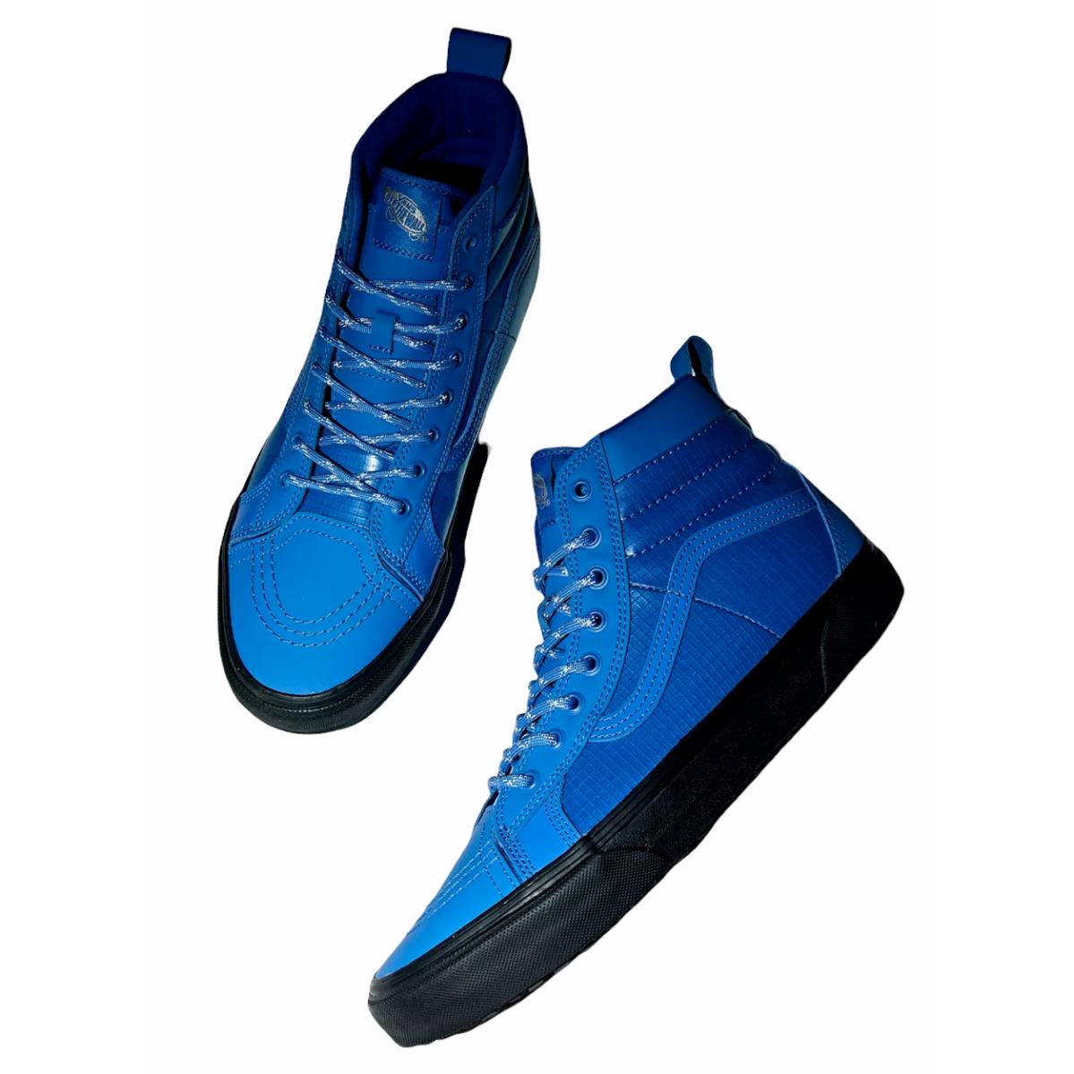 Vans Sk8-Hi 46 Mte DX Leather Blue Skate Shoes Men`s Size 9