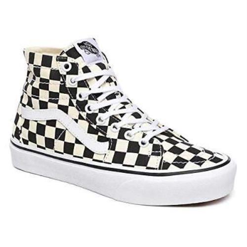 Vans Unisex Sk8 Hi Tapered Skate Shoes Checkerboard Black/true White Tapered